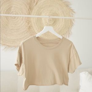 Khaki crop top